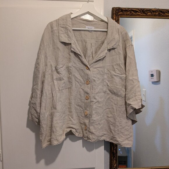 mate the label linen lounge shirt - Picture 1 of 5
